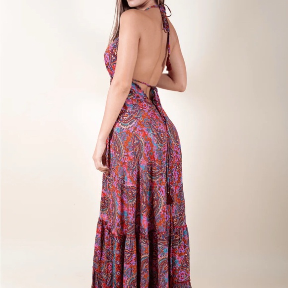 Colorful Paisley Maxi Dress - Picture 3 of 7